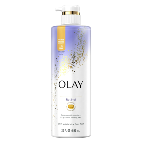 Olay Cleansing & Renewing Nighttime Women's Body Wash with Vitamin B3 and Retinol, 20 fl oz